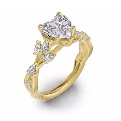 Botanical Twist Engagement Ring