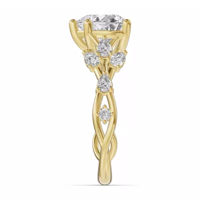 Botanical Twist Engagement Ring