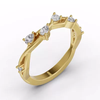 Botanical Twist Diamond Band