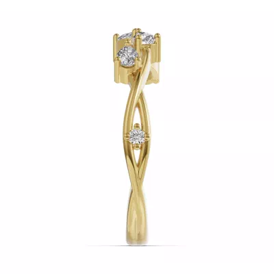 Botanical Twist Diamond Band