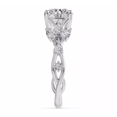 Botanical Twist Engagement Ring