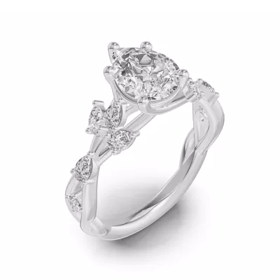 Botanical Twist Engagement Ring