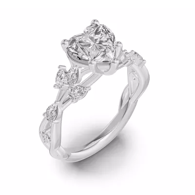 Botanical Twist Engagement Ring