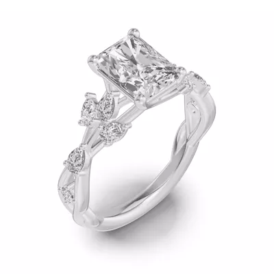 Botanical Twist Engagement Ring