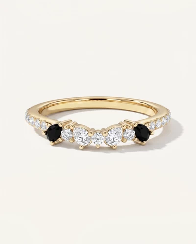 Papillon Pavé Black Diamond Band