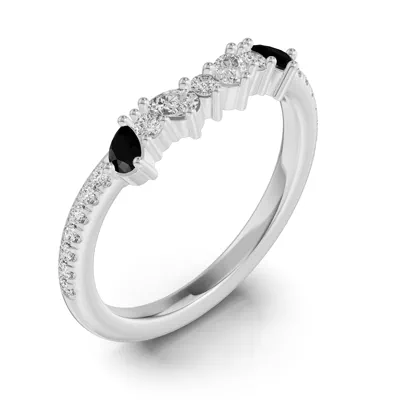 Papillon Pavé Black Diamond Band