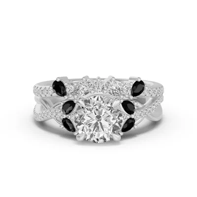 Papillon Pavé Black Diamond Band
