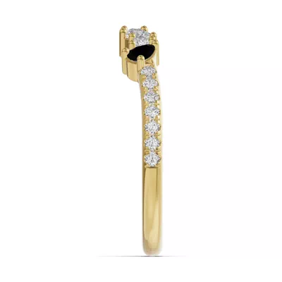 Papillon Pavé Black Diamond Band