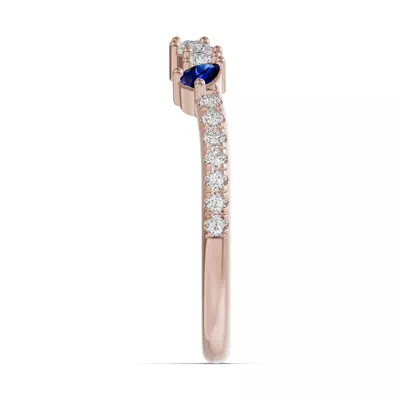 Papillon Pavé Sapphire Band