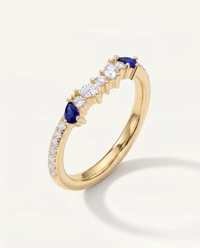 Papillon Pavé Sapphire Band