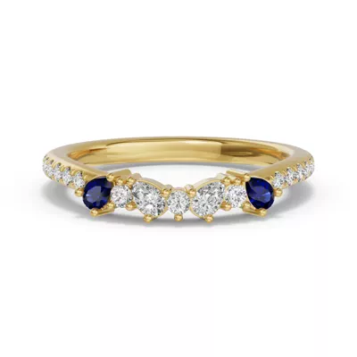 Papillon Pavé Sapphire Band