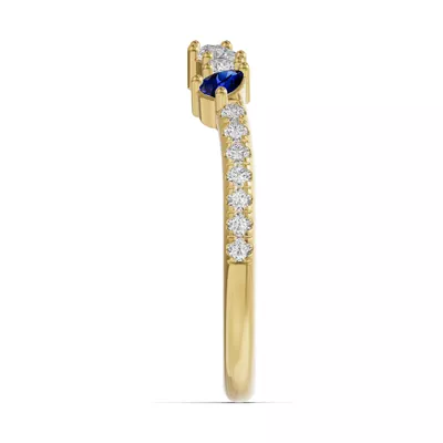 Papillon Pavé Sapphire Band