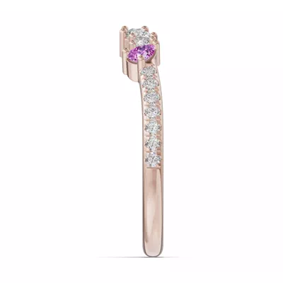 Papillon Pavé Pink Sapphire Band