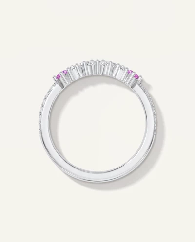 Papillon Pavé Pink Sapphire Band