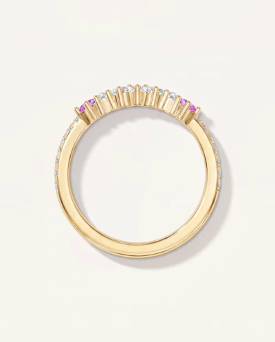 Papillon Pavé Pink Sapphire Band