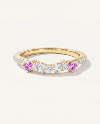 Papillon Pavé Pink Sapphire Band