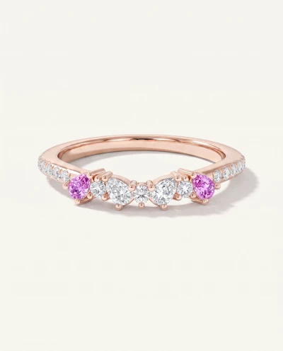 Papillon Pavé Pink Sapphire Band