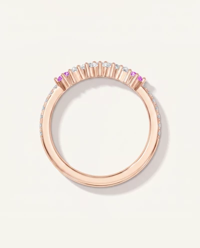 Papillon Pavé Pink Sapphire Band