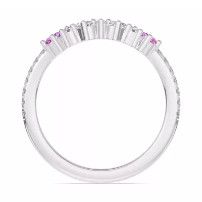 Papillon Pavé Pink Sapphire Band