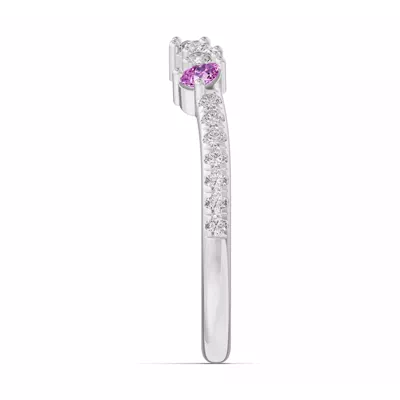 Papillon Pavé Pink Sapphire Band