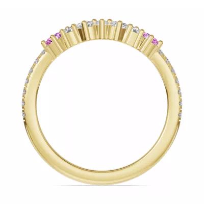 Papillon Pavé Pink Sapphire Band