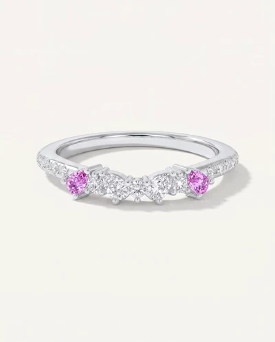 Papillon Pavé Pink Sapphire Band
