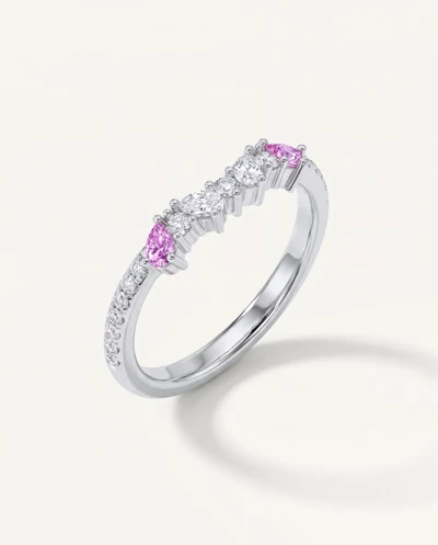 Papillon Pavé Pink Sapphire Band
