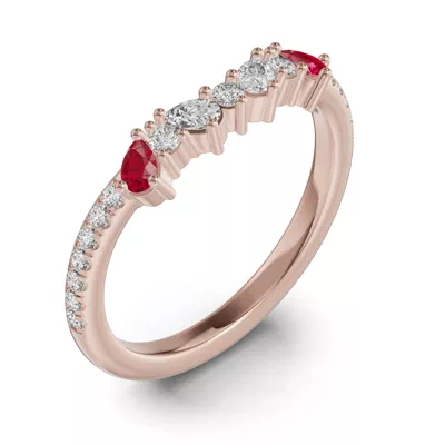 Papillon Pavé Ruby Band