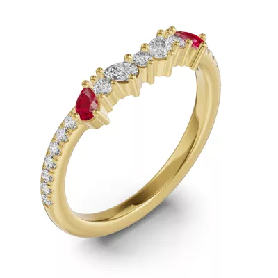 Papillon Pavé Ruby Band