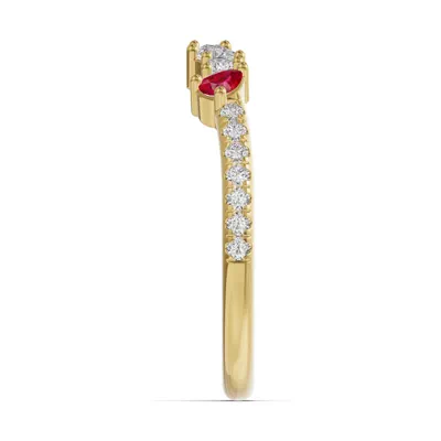 Papillon Pavé Ruby Band