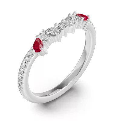 Papillon Pavé Ruby Band