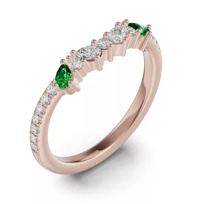 Papillon Pavé Tsavorite Band