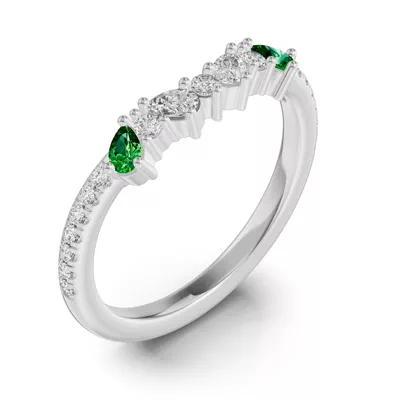 Papillon Pavé Tsavorite Band