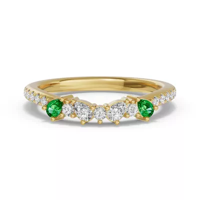 Papillon Pavé Tsavorite Band
