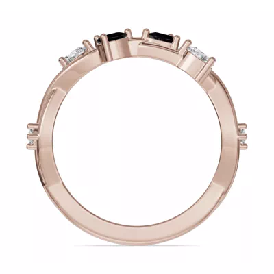 Botanical Twist Black Diamond Band