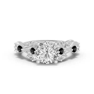 Botanical Twist Black Diamond Engagement Ring