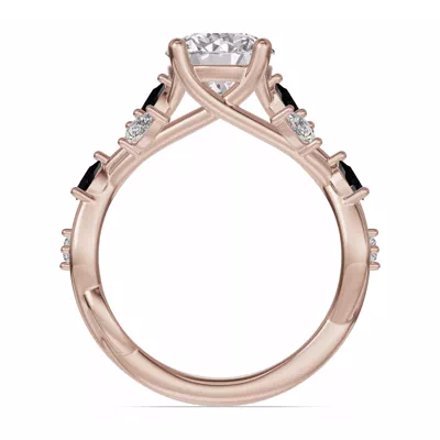 Botanical Twist Black Diamond Engagement Ring