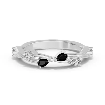 Botanical Twist Black Diamond Band