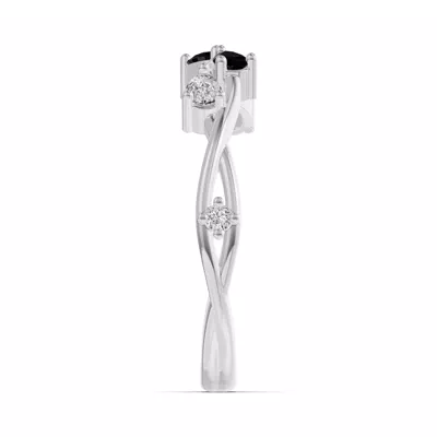 Botanical Twist Black Diamond Band