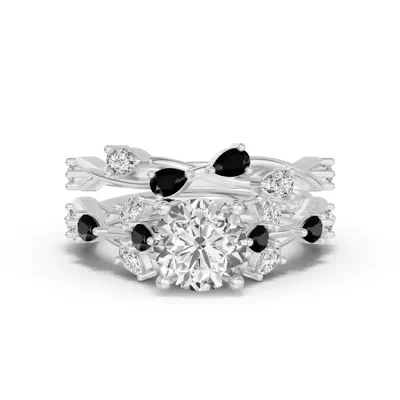 Botanical Twist Black Diamond Band