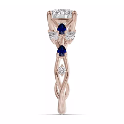 Botanical Twist Sapphire Engagement Ring