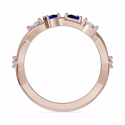 Botanical Twist Sapphire Band