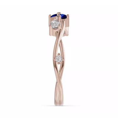 Botanical Twist Sapphire Band