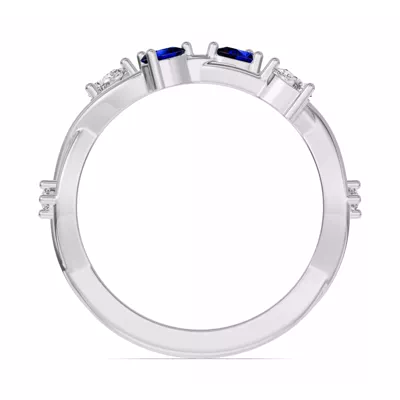 Botanical Twist Sapphire Band