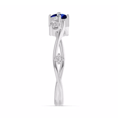Botanical Twist Sapphire Band