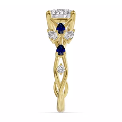 Botanical Twist Sapphire Engagement Ring