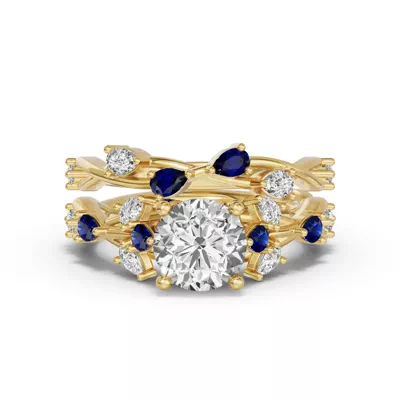 Botanical Twist Sapphire Band