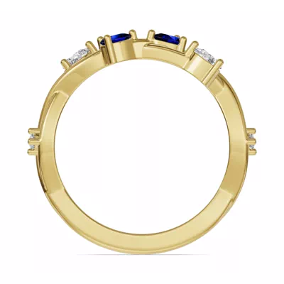 Botanical Twist Sapphire Band