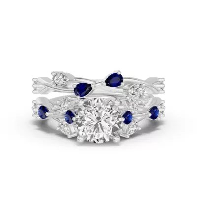 Botanical Twist Sapphire Band