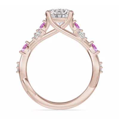 Botanical Twist Pink Sapphire Engagement Ring